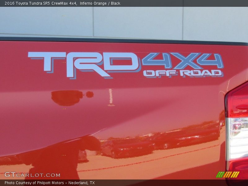 Inferno Orange / Black 2016 Toyota Tundra SR5 CrewMax 4x4