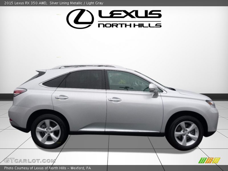Silver Lining Metallic / Light Gray 2015 Lexus RX 350 AWD