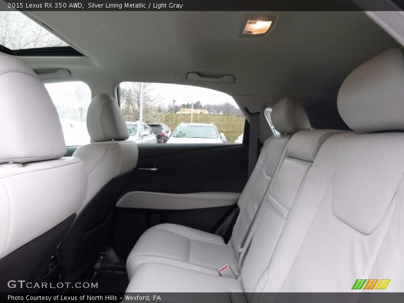 Silver Lining Metallic / Light Gray 2015 Lexus RX 350 AWD