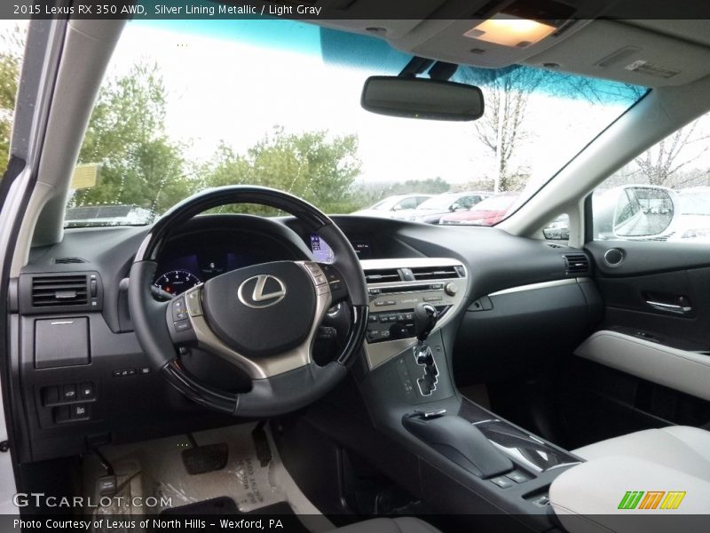 Silver Lining Metallic / Light Gray 2015 Lexus RX 350 AWD
