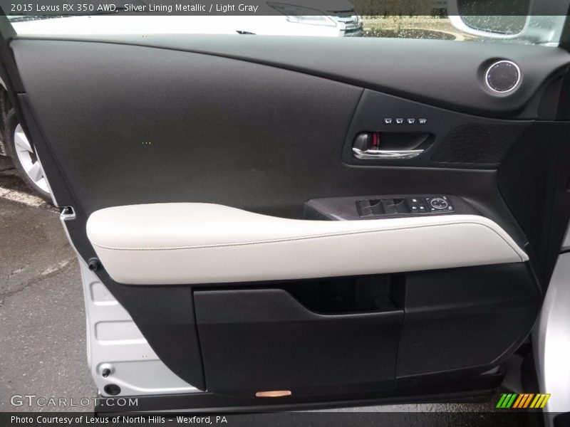 Silver Lining Metallic / Light Gray 2015 Lexus RX 350 AWD