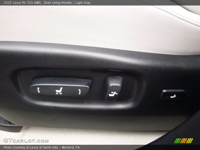 Silver Lining Metallic / Light Gray 2015 Lexus RX 350 AWD