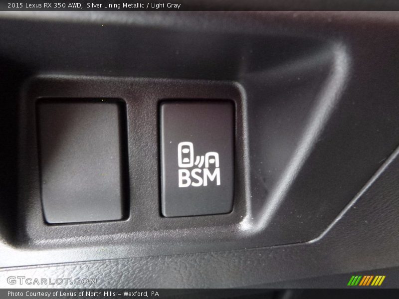 Silver Lining Metallic / Light Gray 2015 Lexus RX 350 AWD