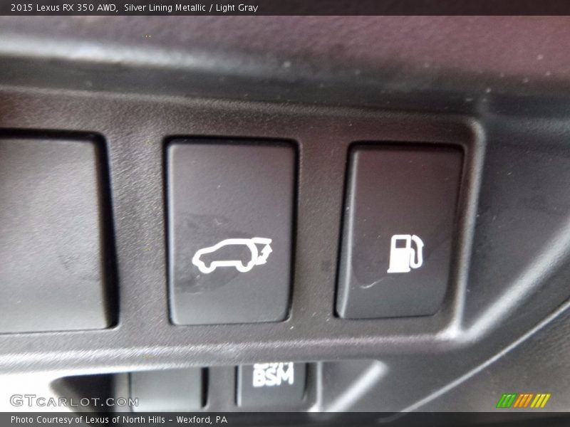 Silver Lining Metallic / Light Gray 2015 Lexus RX 350 AWD