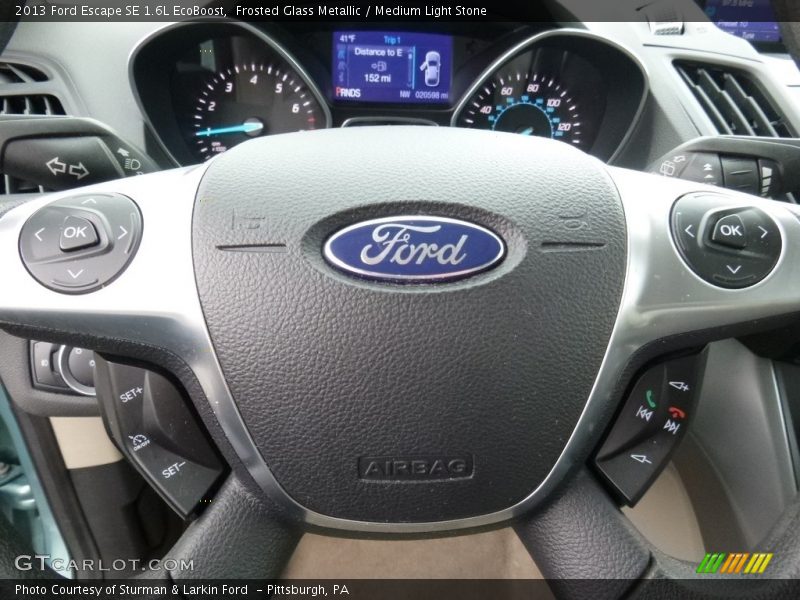 Frosted Glass Metallic / Medium Light Stone 2013 Ford Escape SE 1.6L EcoBoost