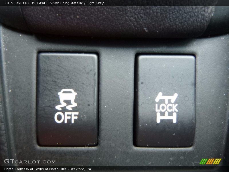 Silver Lining Metallic / Light Gray 2015 Lexus RX 350 AWD