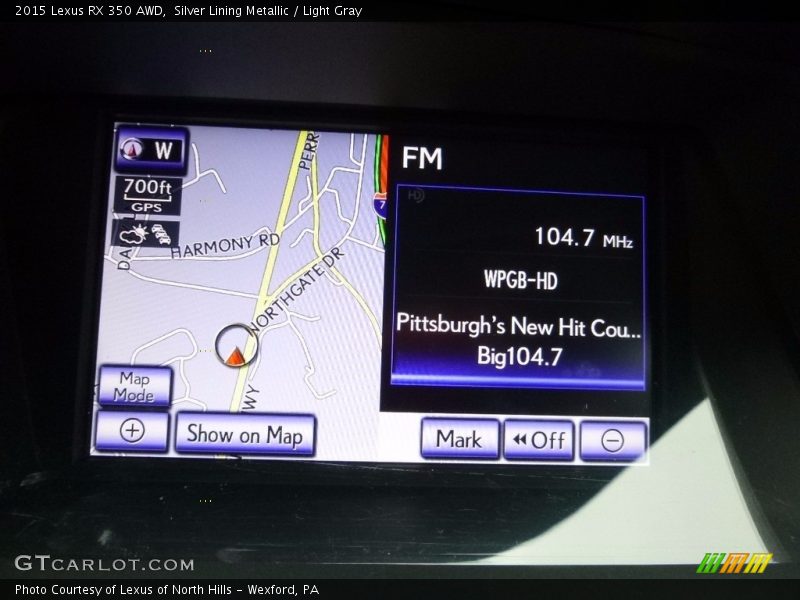 Silver Lining Metallic / Light Gray 2015 Lexus RX 350 AWD