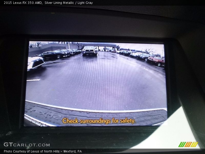 Silver Lining Metallic / Light Gray 2015 Lexus RX 350 AWD