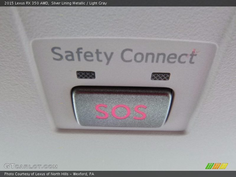 Silver Lining Metallic / Light Gray 2015 Lexus RX 350 AWD