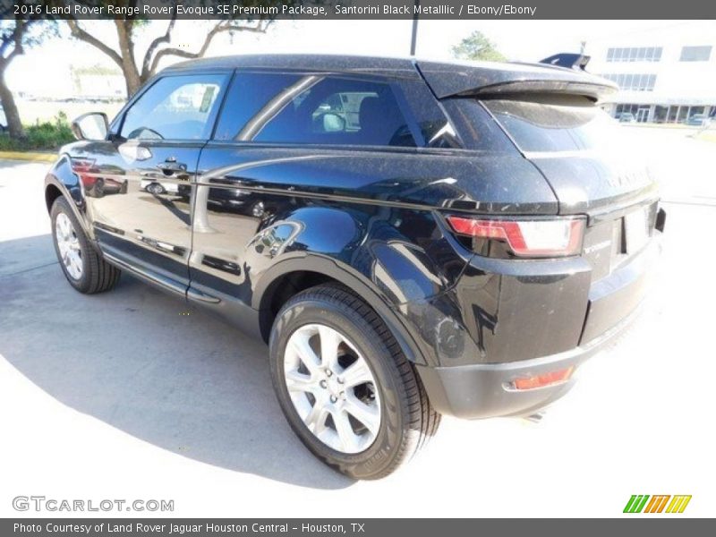Santorini Black Metalllic / Ebony/Ebony 2016 Land Rover Range Rover Evoque SE Premium Package