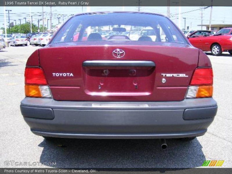 Ruby Pearl / Gray 1996 Toyota Tercel DX Sedan