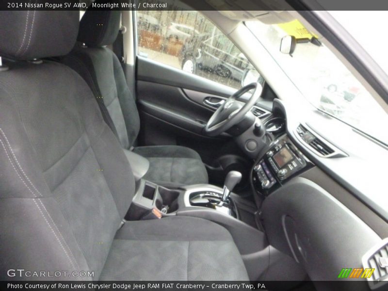 Moonlight White / Charcoal 2014 Nissan Rogue SV AWD