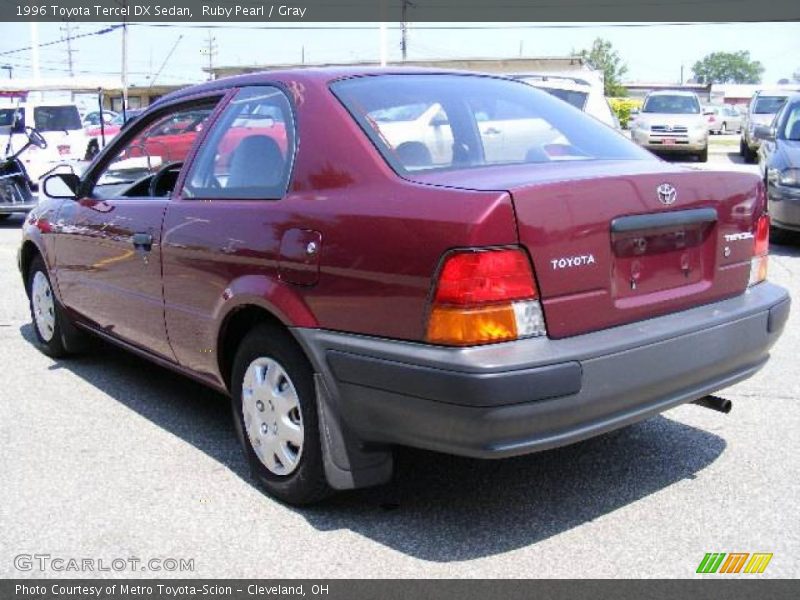 Ruby Pearl / Gray 1996 Toyota Tercel DX Sedan