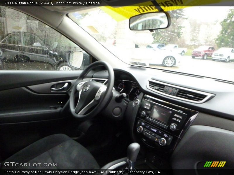 Moonlight White / Charcoal 2014 Nissan Rogue SV AWD