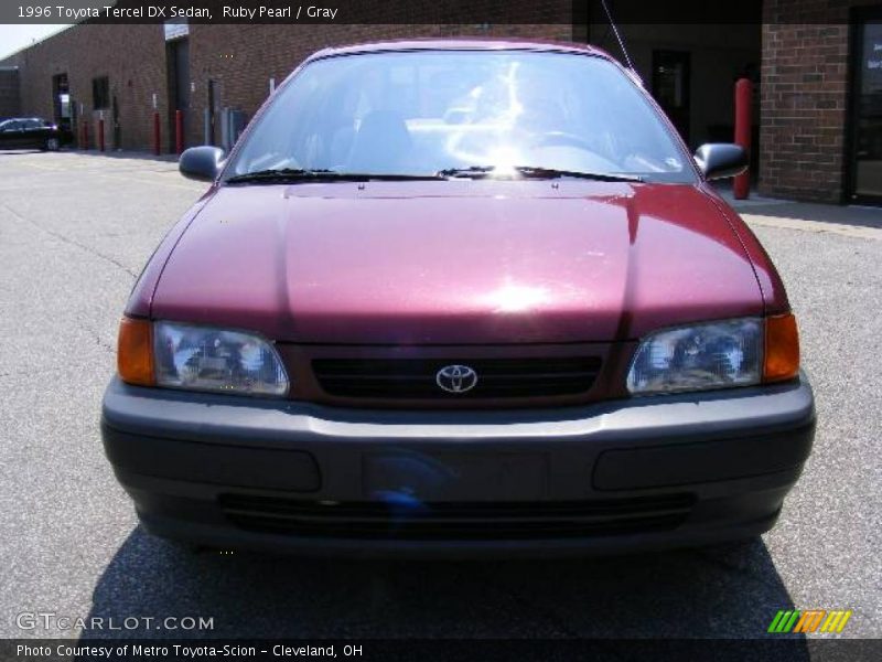 Ruby Pearl / Gray 1996 Toyota Tercel DX Sedan