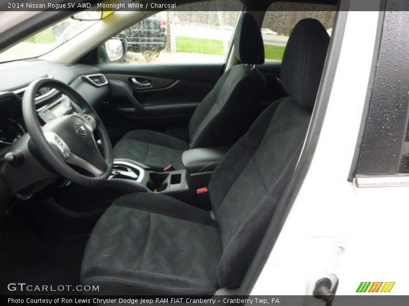 Moonlight White / Charcoal 2014 Nissan Rogue SV AWD
