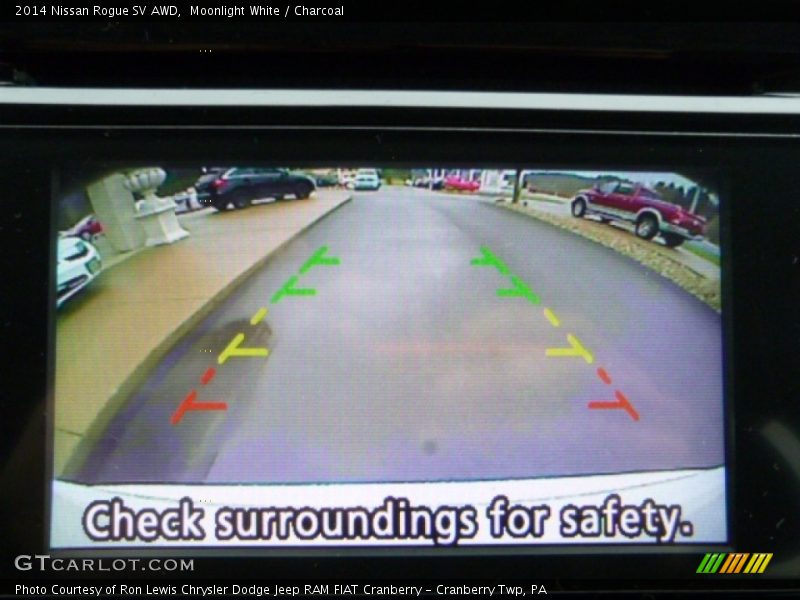 Moonlight White / Charcoal 2014 Nissan Rogue SV AWD