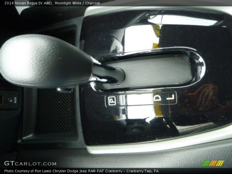 Moonlight White / Charcoal 2014 Nissan Rogue SV AWD
