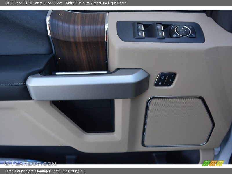 White Platinum / Medium Light Camel 2016 Ford F150 Lariat SuperCrew