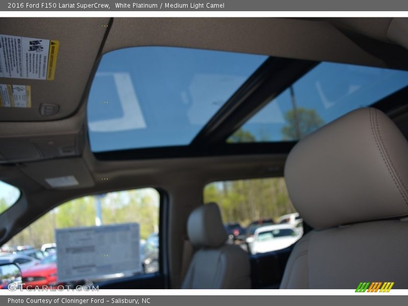 White Platinum / Medium Light Camel 2016 Ford F150 Lariat SuperCrew