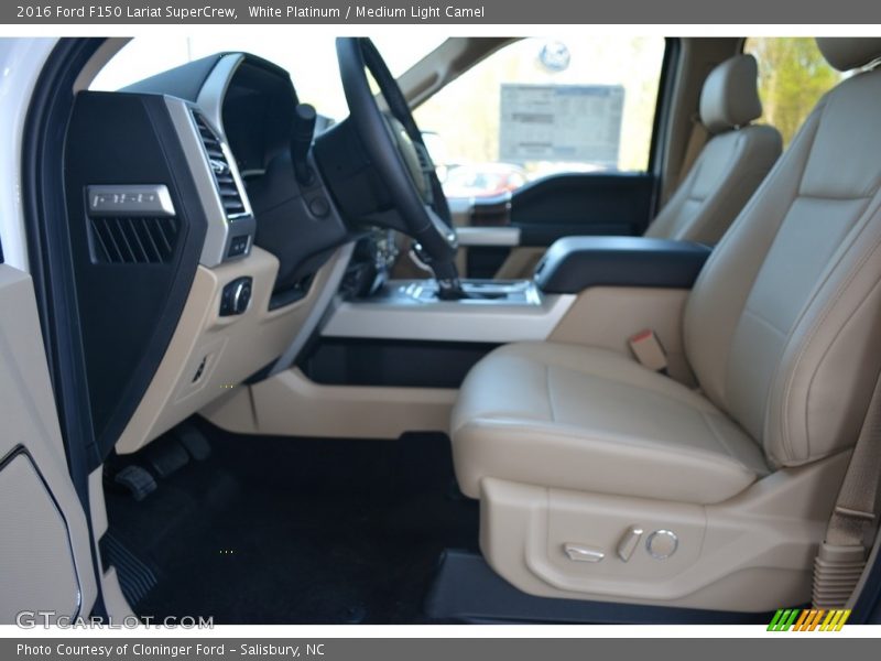 White Platinum / Medium Light Camel 2016 Ford F150 Lariat SuperCrew