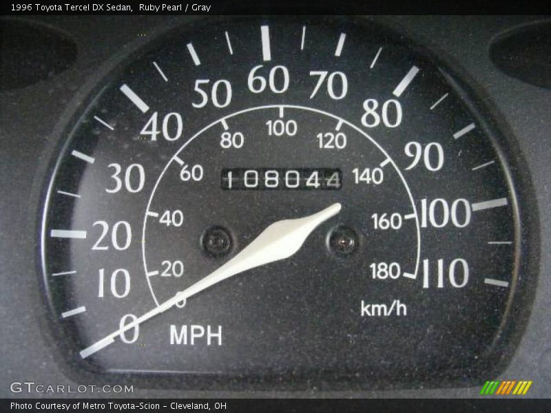 Ruby Pearl / Gray 1996 Toyota Tercel DX Sedan