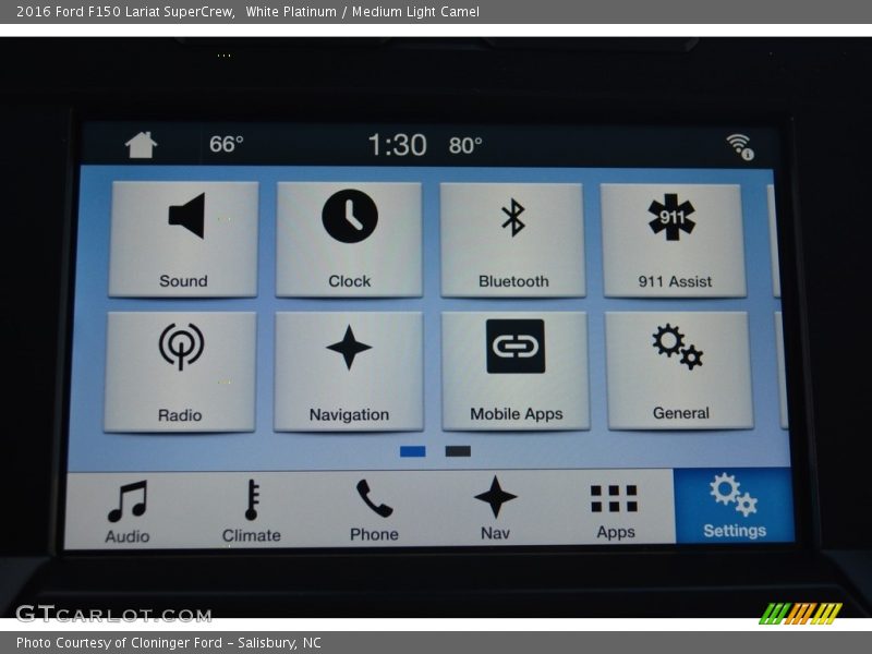 White Platinum / Medium Light Camel 2016 Ford F150 Lariat SuperCrew