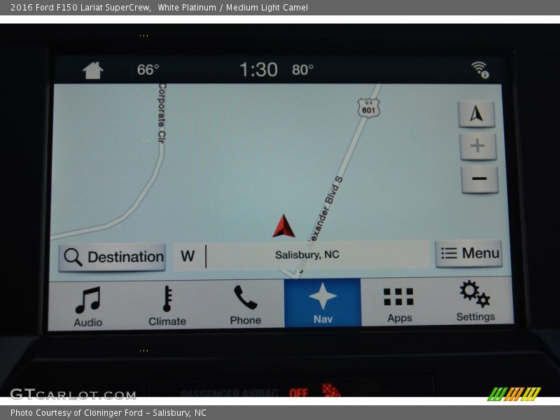 White Platinum / Medium Light Camel 2016 Ford F150 Lariat SuperCrew