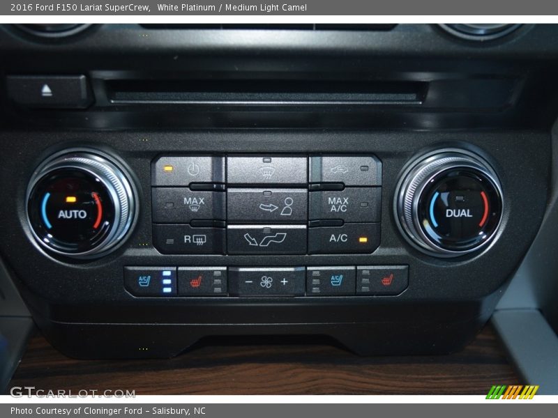 White Platinum / Medium Light Camel 2016 Ford F150 Lariat SuperCrew