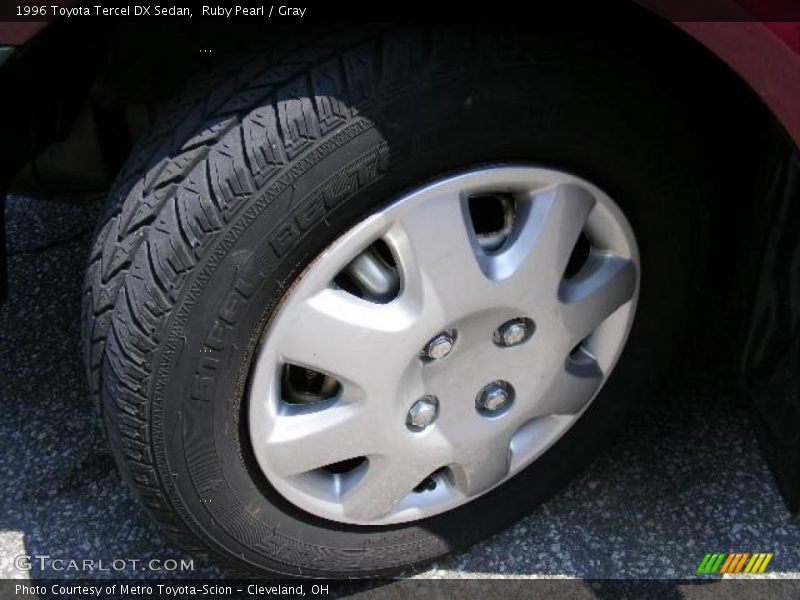 Ruby Pearl / Gray 1996 Toyota Tercel DX Sedan