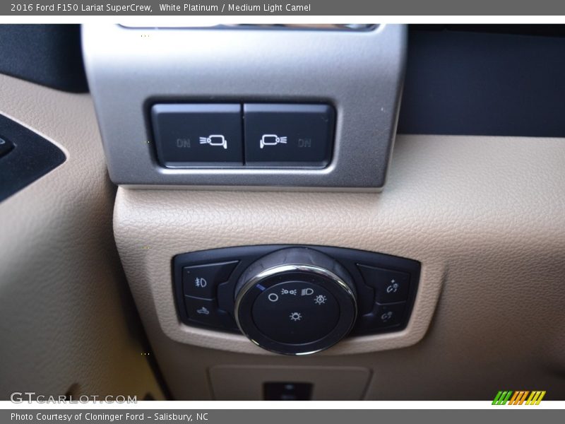 White Platinum / Medium Light Camel 2016 Ford F150 Lariat SuperCrew