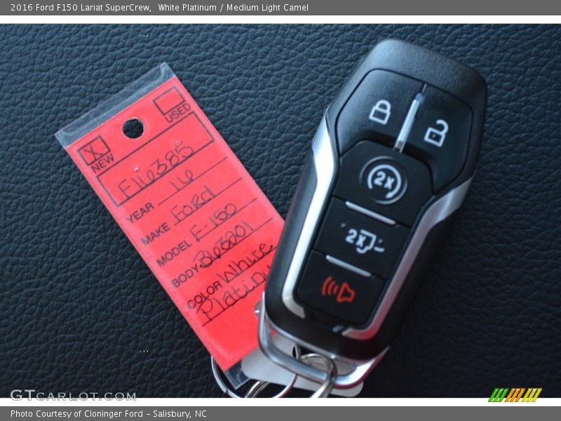 White Platinum / Medium Light Camel 2016 Ford F150 Lariat SuperCrew