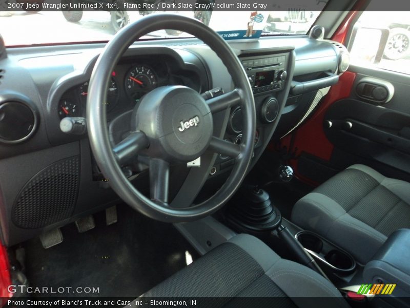 Flame Red / Dark Slate Gray/Medium Slate Gray 2007 Jeep Wrangler Unlimited X 4x4