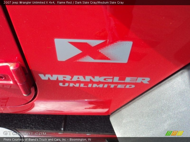 Flame Red / Dark Slate Gray/Medium Slate Gray 2007 Jeep Wrangler Unlimited X 4x4