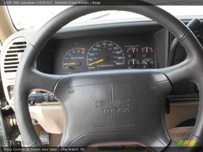 Emerald Green Metallic / Beige 1996 GMC Suburban C1500 SLT