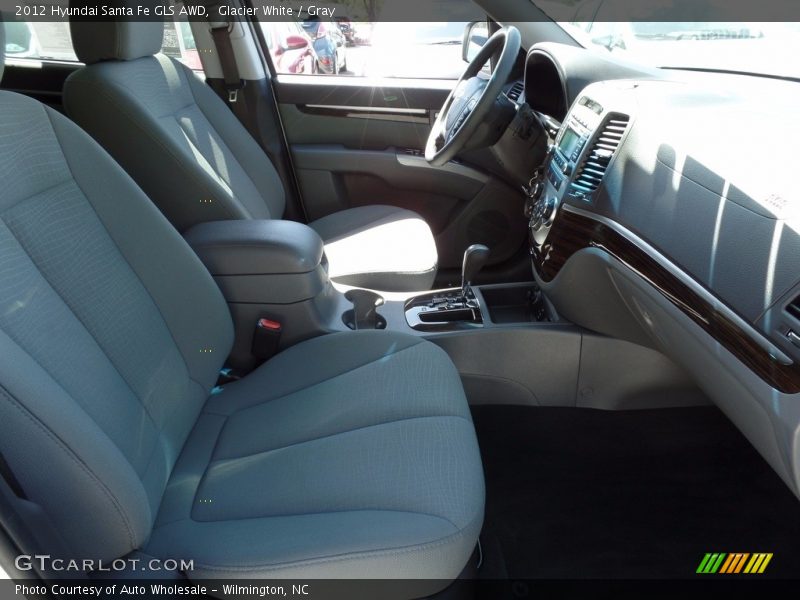 Glacier White / Gray 2012 Hyundai Santa Fe GLS AWD