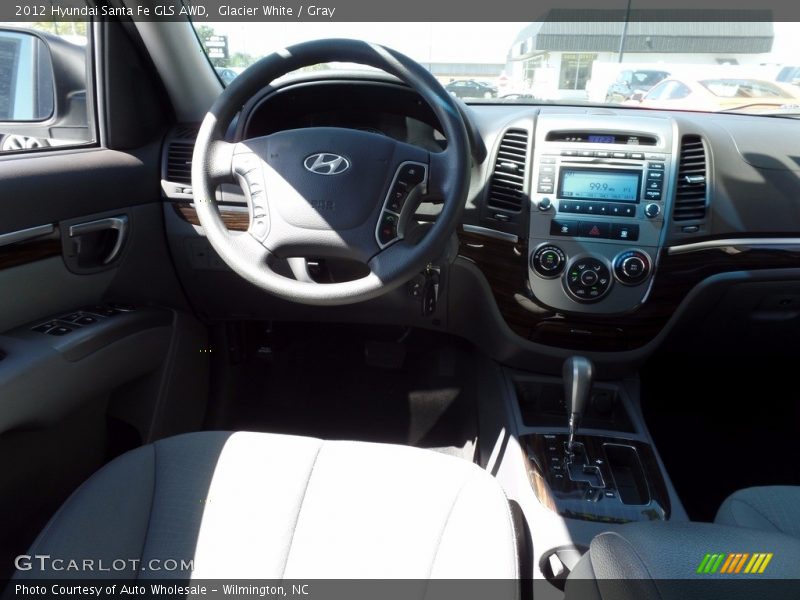 Glacier White / Gray 2012 Hyundai Santa Fe GLS AWD