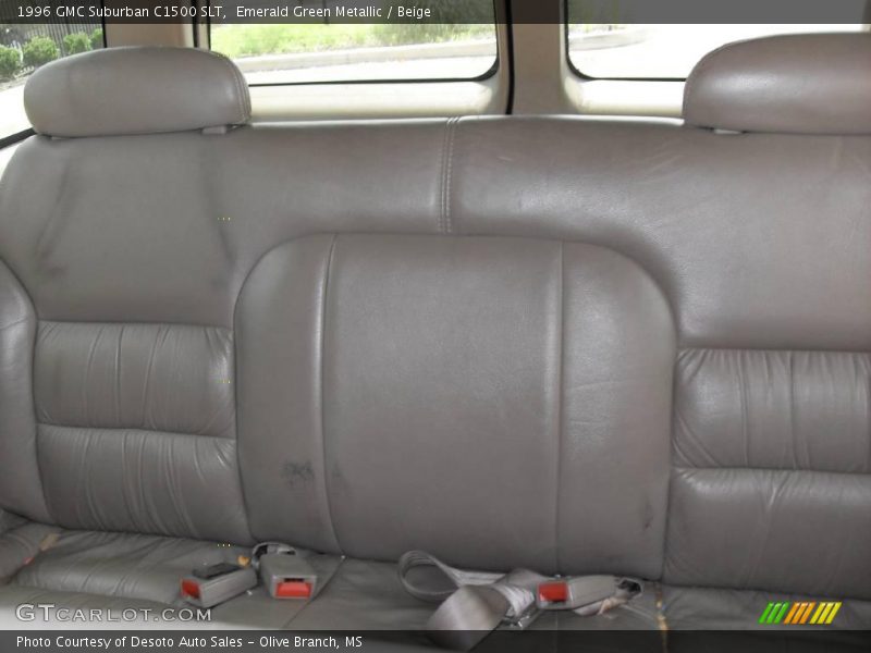 Emerald Green Metallic / Beige 1996 GMC Suburban C1500 SLT