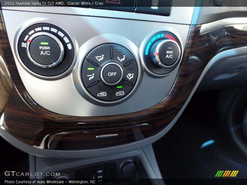 Glacier White / Gray 2012 Hyundai Santa Fe GLS AWD