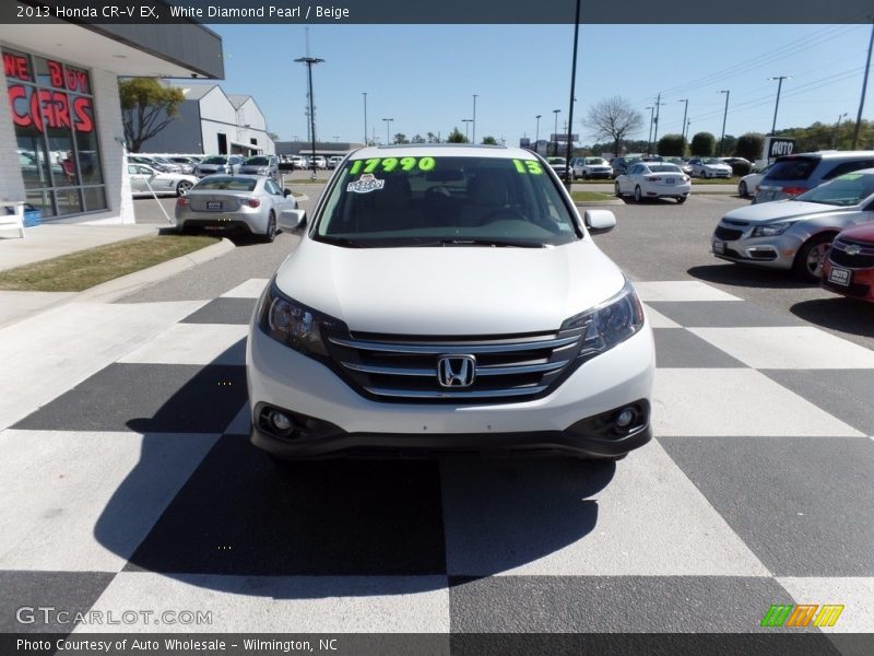 White Diamond Pearl / Beige 2013 Honda CR-V EX