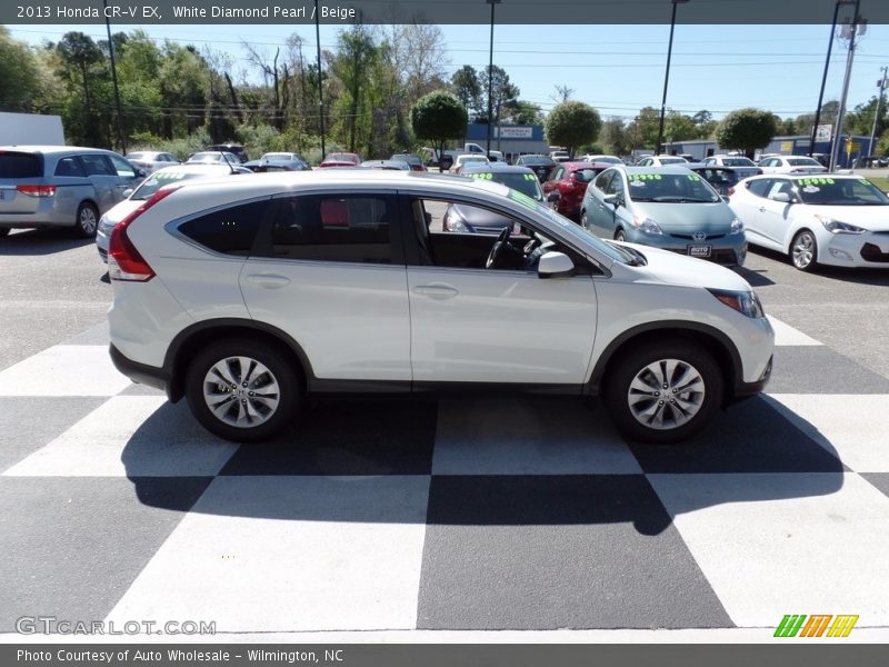 White Diamond Pearl / Beige 2013 Honda CR-V EX