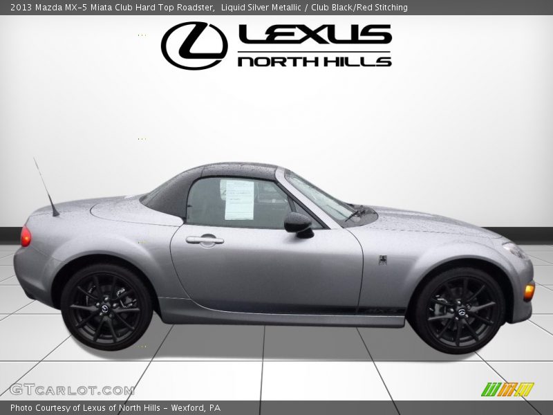 Liquid Silver Metallic / Club Black/Red Stitching 2013 Mazda MX-5 Miata Club Hard Top Roadster