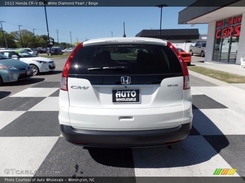 White Diamond Pearl / Beige 2013 Honda CR-V EX