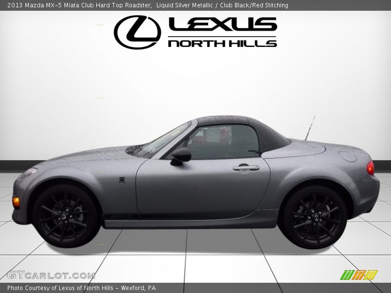 Liquid Silver Metallic / Club Black/Red Stitching 2013 Mazda MX-5 Miata Club Hard Top Roadster