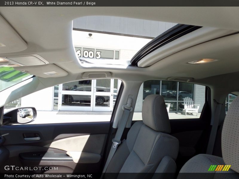 White Diamond Pearl / Beige 2013 Honda CR-V EX