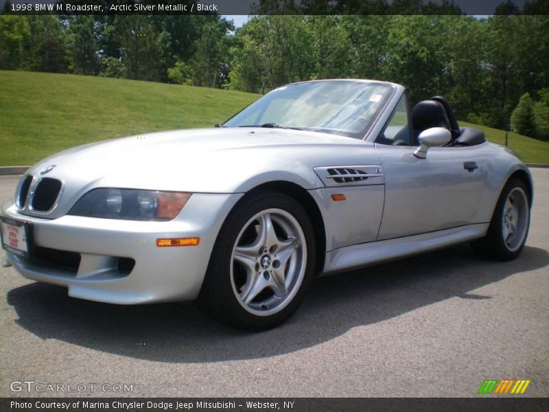 Arctic Silver Metallic / Black 1998 BMW M Roadster