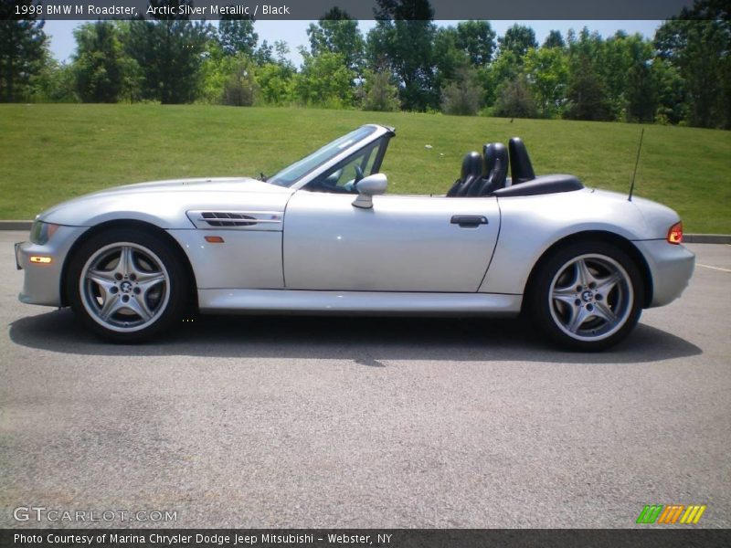 Arctic Silver Metallic / Black 1998 BMW M Roadster