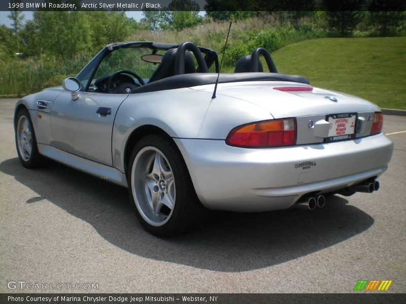 Arctic Silver Metallic / Black 1998 BMW M Roadster