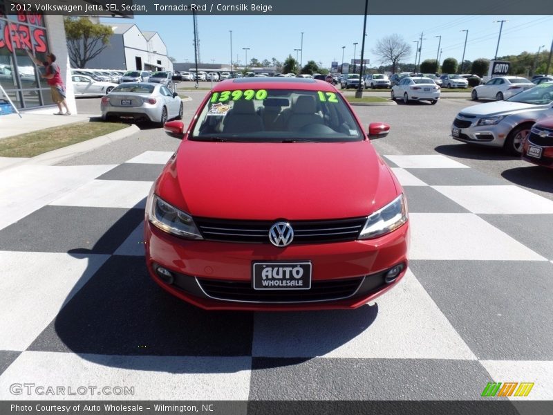 Tornado Red / Cornsilk Beige 2012 Volkswagen Jetta SEL Sedan