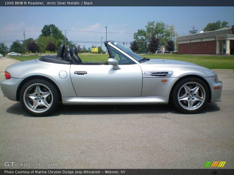 Arctic Silver Metallic / Black 1998 BMW M Roadster